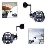 Maxbell Baitcasting Fishing Reel Portable Supplies 7.2:1 High Speed Gear Ratio Black for Left Hand