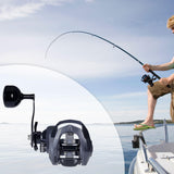 Maxbell Baitcasting Fishing Reel Portable Supplies 7.2:1 High Speed Gear Ratio Black for Left Hand