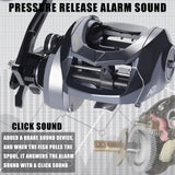 Maxbell Baitcasting Fishing Reel Portable Supplies 7.2:1 High Speed Gear Ratio Black for Right Hand