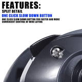 Maxbell Baitcasting Fishing Reel Portable Supplies 7.2:1 High Speed Gear Ratio Black for Right Hand