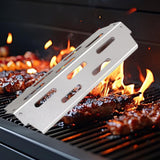 Maxbell Heat Plate Heavy Duty Sturdy Professional Flavor Bar Barbecue Heat Deflector Sliver