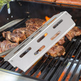 Maxbell Heat Plate Heavy Duty Sturdy Professional Flavor Bar Barbecue Heat Deflector Sliver