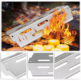 Maxbell Heat Plate Heavy Duty Sturdy Professional Flavor Bar Barbecue Heat Deflector Sliver