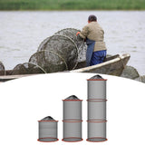 Maxbell Foldable Fish Basket Fish Net Folding Fishing Cage for Lake River Freshwater 25cmx30cm
