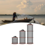 Maxbell Foldable Fish Basket Fish Net Folding Fishing Cage for Lake River Freshwater 25cmx30cm
