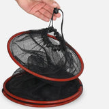 Maxbell Foldable Fish Basket Fish Net Folding Fishing Cage for Lake River Freshwater 25cmx30cm