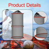 Maxbell Foldable Fish Basket Fish Net Folding Fishing Cage for Lake River Freshwater 25cmx60cm