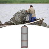 Maxbell Foldable Fish Basket Fish Net Folding Fishing Cage for Lake River Freshwater 25cmx90cm