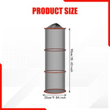 Maxbell Foldable Fish Basket Fish Net Folding Fishing Cage for Lake River Freshwater 25cmx90cm