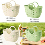 Maxbell Shower Caddy Basket with Handles Multipurpose Dorm Camp Dorm Shower Tote Bag Beige M