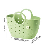 Maxbell Shower Caddy Basket with Handles Multipurpose Dorm Camp Dorm Shower Tote Bag Green L