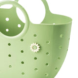Maxbell Shower Caddy Basket with Handles Multipurpose Dorm Camp Dorm Shower Tote Bag Green L