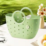 Maxbell Shower Caddy Basket with Handles Multipurpose Dorm Camp Dorm Shower Tote Bag Green L