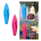 Maxbell Earthworm Clip Hook Fishing Equipment Sturdy Lightweight Fast Baiting Device blue