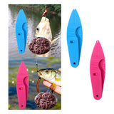 Maxbell Earthworm Clip Hook Fishing Equipment Sturdy Lightweight Fast Baiting Device blue
