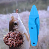 Maxbell Earthworm Clip Hook Fishing Equipment Sturdy Lightweight Fast Baiting Device blue
