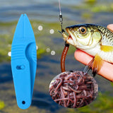 Maxbell Earthworm Clip Hook Fishing Equipment Sturdy Lightweight Fast Baiting Device blue