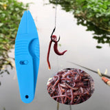 Maxbell Earthworm Clip Hook Fishing Equipment Sturdy Lightweight Fast Baiting Device blue