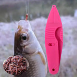Maxbell Earthworm Clip Hook Fishing Equipment Sturdy Lightweight Fast Baiting Device pink