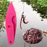 Maxbell Earthworm Clip Hook Fishing Equipment Sturdy Lightweight Fast Baiting Device pink