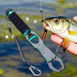 Maxbell Fishing Plier Fishing Gear Freshwater Non Slip Handle Saltwater Fish Gripper Silver Gray