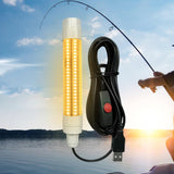 Maxbell LED Underwater Fishing Light Portable Fishing Attracting Light for Crappie Warm Light