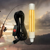 Maxbell LED Underwater Fishing Light Portable Fishing Attracting Light for Crappie Warm Light
