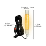Maxbell LED Underwater Fishing Light Portable Fishing Attracting Light for Crappie Warm Light