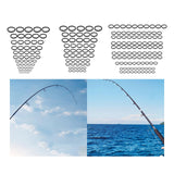 Maxbell 55x Ceramic Guides Ring Fishing Rod Repair Kit for Fishing Lovers Freshwater