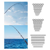 Maxbell 55x Ceramic Guides Ring Fishing Rod Repair Kit for Fishing Lovers Freshwater