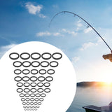 Maxbell 55x Ceramic Guides Ring Fishing Rod Repair Kit for Fishing Lovers Freshwater