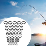 Maxbell 50 Pieces Ceramic Guides Ring Black for Saltwater Fishing Lovers Fly Fishing