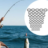 Maxbell 50 Pieces Ceramic Guides Ring Black for Saltwater Fishing Lovers Fly Fishing