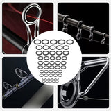 Maxbell 50 Pieces Ceramic Guides Ring Black for Saltwater Fishing Lovers Fly Fishing