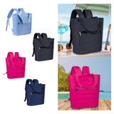 Maxbell Cooler Backpack Large Capacity Modern Lunch Backpack for Trips Outdoor Beach Blue