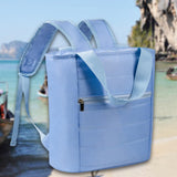 Maxbell Cooler Backpack Large Capacity Modern Lunch Backpack for Trips Outdoor Beach Blue