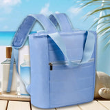 Maxbell Cooler Backpack Large Capacity Modern Lunch Backpack for Trips Outdoor Beach Blue