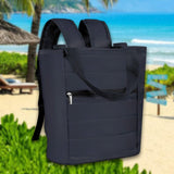 Maxbell Cooler Backpack Large Capacity Modern Lunch Backpack for Trips Outdoor Beach Black