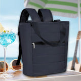 Maxbell Cooler Backpack Large Capacity Modern Lunch Backpack for Trips Outdoor Beach Black