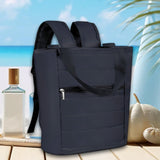 Maxbell Cooler Backpack Large Capacity Modern Lunch Backpack for Trips Outdoor Beach Black