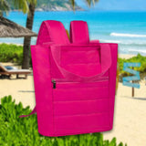 Maxbell Cooler Backpack Large Capacity Modern Lunch Backpack for Trips Outdoor Beach Rose Red