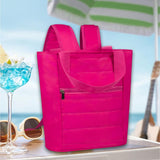 Maxbell Cooler Backpack Large Capacity Modern Lunch Backpack for Trips Outdoor Beach Rose Red