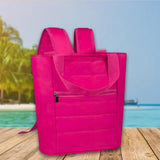 Maxbell Cooler Backpack Large Capacity Modern Lunch Backpack for Trips Outdoor Beach Rose Red