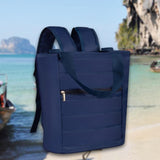 Maxbell Cooler Backpack Large Capacity Modern Lunch Backpack for Trips Outdoor Beach Navy Blue