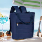 Maxbell Cooler Backpack Large Capacity Modern Lunch Backpack for Trips Outdoor Beach Navy Blue