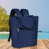 Maxbell Cooler Backpack Large Capacity Modern Lunch Backpack for Trips Outdoor Beach Navy Blue