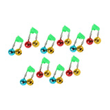 Maxbell 10x Fishing Rod Lure Alarm Bell with Double Ring Bells for Fishing Beginners Colorful Clip