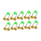 Maxbell 10x Fishing Rod Lure Alarm Bell with Double Ring Bells for Fishing Beginners Gold Clip