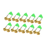Maxbell 10x Fishing Rod Lure Alarm Bell with Double Ring Bells for Fishing Beginners Gold Clip