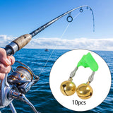 Maxbell 10x Fishing Rod Lure Alarm Bell with Double Ring Bells for Fishing Beginners Gold Clip